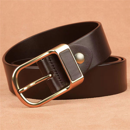 Genuine Leather Gold Belt