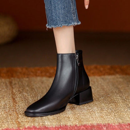 Ankle Boots with Chunky Heel