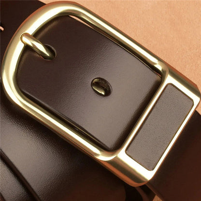 Genuine Leather Gold Belt