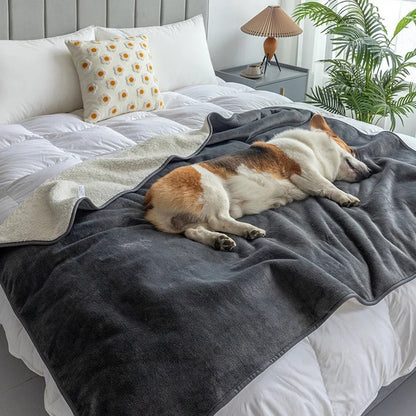 Warm waterproof and stain-resistant blanket